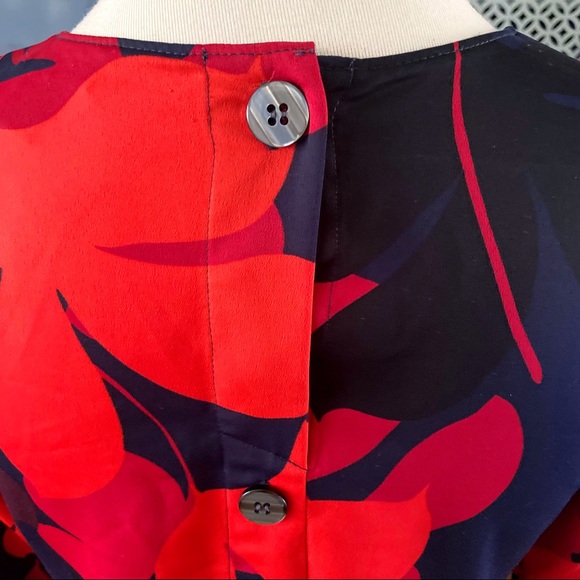 Halogen Long Sleeve Button Back Ruffle Hem Dress - Picture 5 of 12